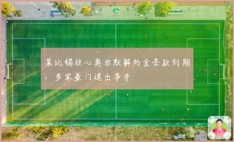 莱比锡核心奥尔默解约金条款到期，多家豪门退出争夺